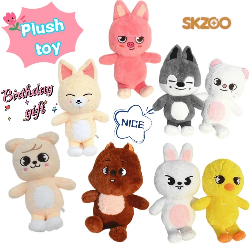 

SKZOO Wolf chan Dwaekki Jiniret Creative and Unique Plush Toy High-Value Anime Cartoon Doll for Boys and Girls Birthday Gift