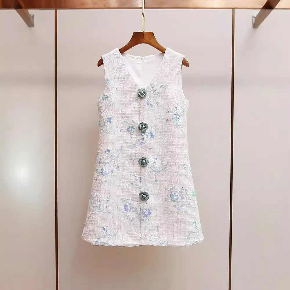 

Элитная женская модная юбка-шорты с объемными 3D-цветами и пайетками, бренд Baga, для повседневной носки, свободный крой, элегантный стиль