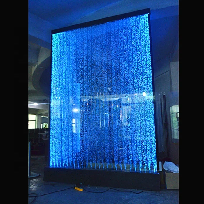 Customized Wedding Decoration Led Colour Changing Glowing Waterfall Bubble Wall