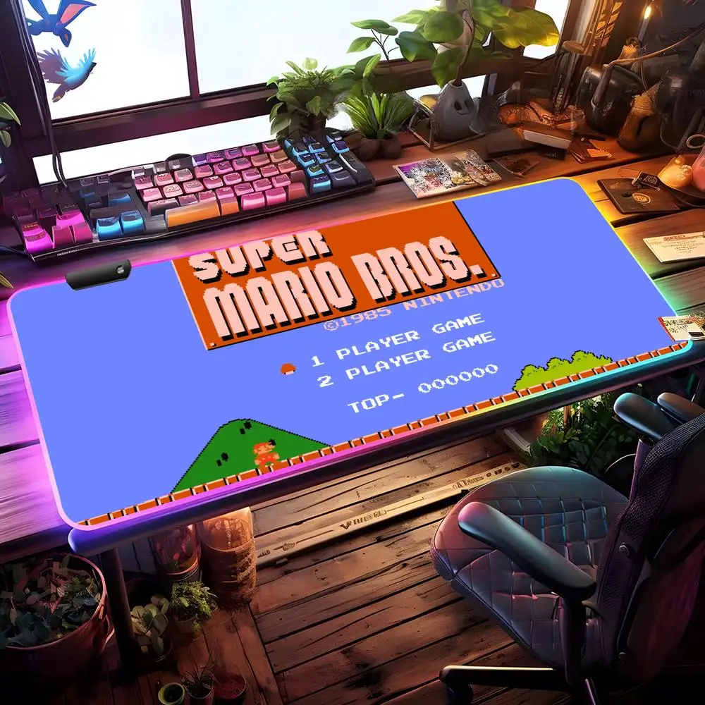 

Классический игровой коврик для мыши M-marioes RGB игровой коврик для мыши настольный коврик HD Gamer большой светодиодный светильник XXL коврики для мыши