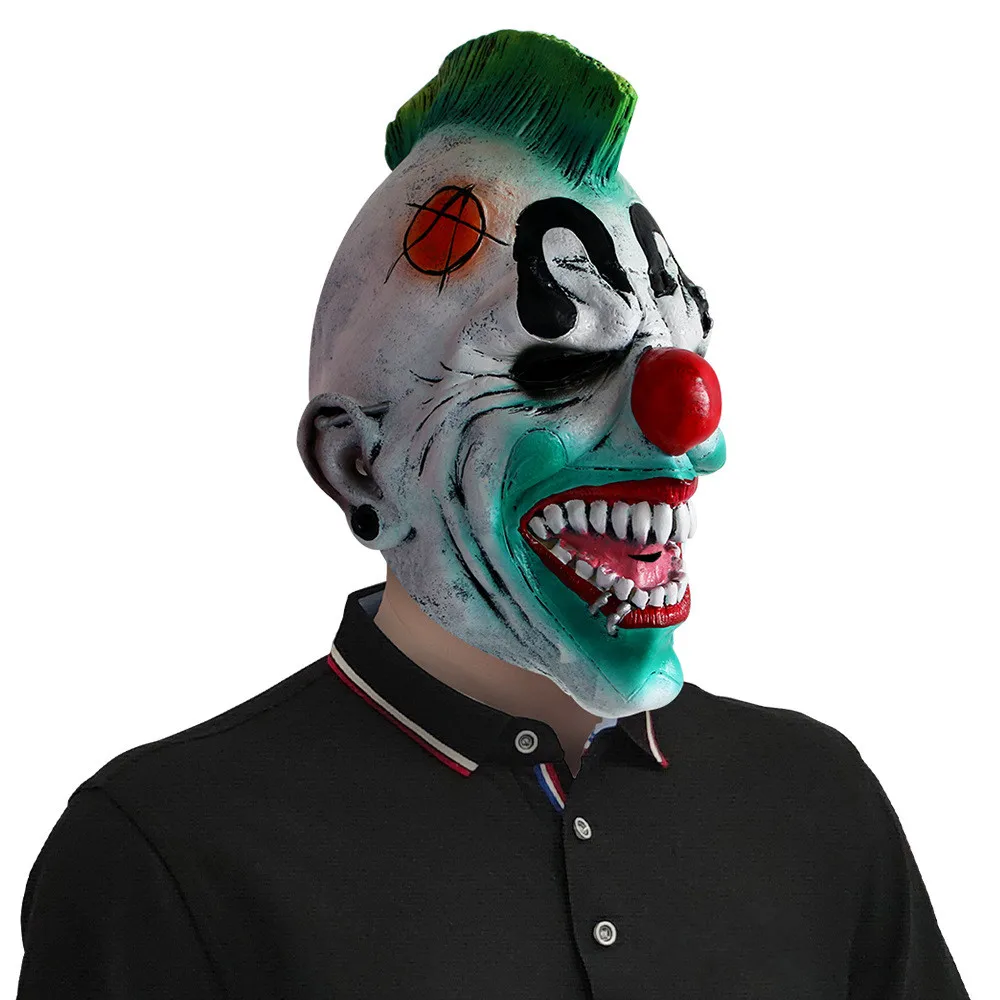 Gruselige Halloween-Clown-Maske aus Latex – Detail 3