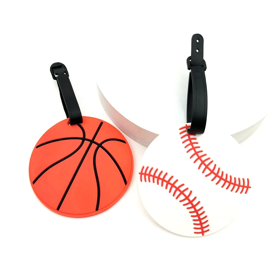 قطعة واحدة/3 قطع من علامات الأمتعة لعشاق كرة السلة والبيسبول وكرة القدم، ملحقات حقيبة السفر