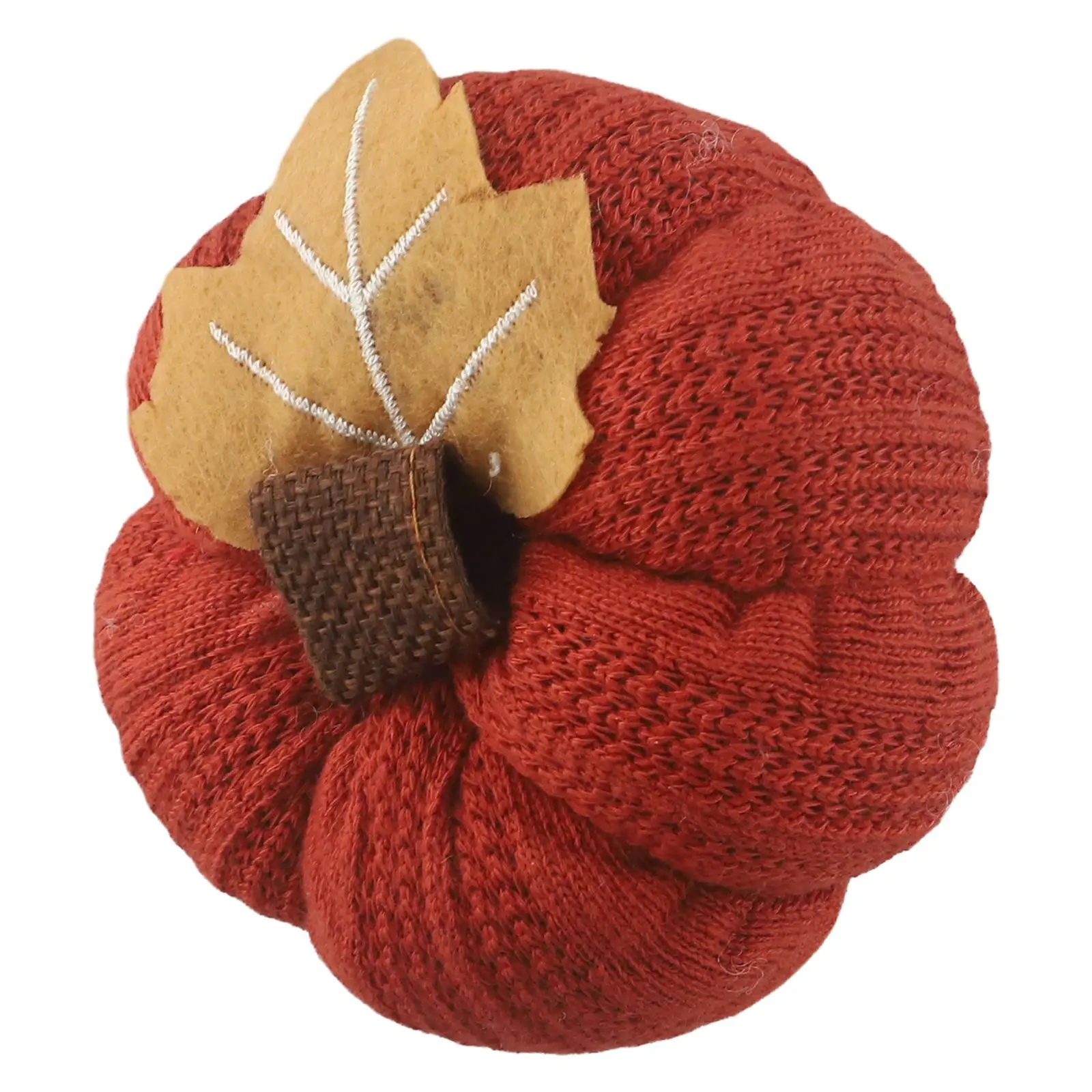 Fall Ambiance Knitted Pumpkin Ornaments Table Decorative Pumpkin Long-term Use Seasonal Décor Soft Wool Fabric