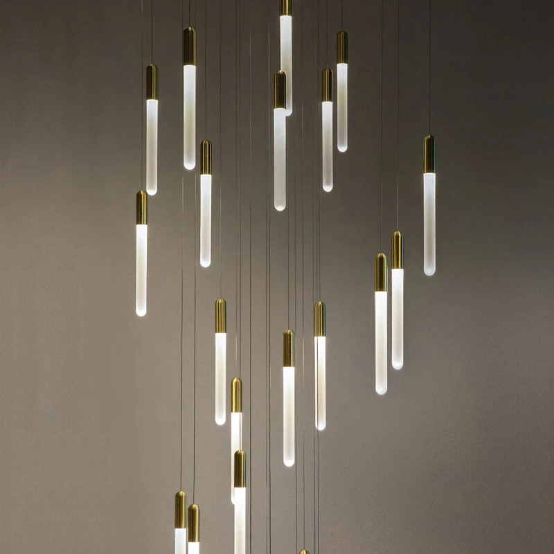 Plafonnier au design moderne, éclairage d'intérieur, luminaire décoratif de plafond, idéal pour un salon, une villa, un hôtel, un bar, un appartement, un penthouse ou des escaliers