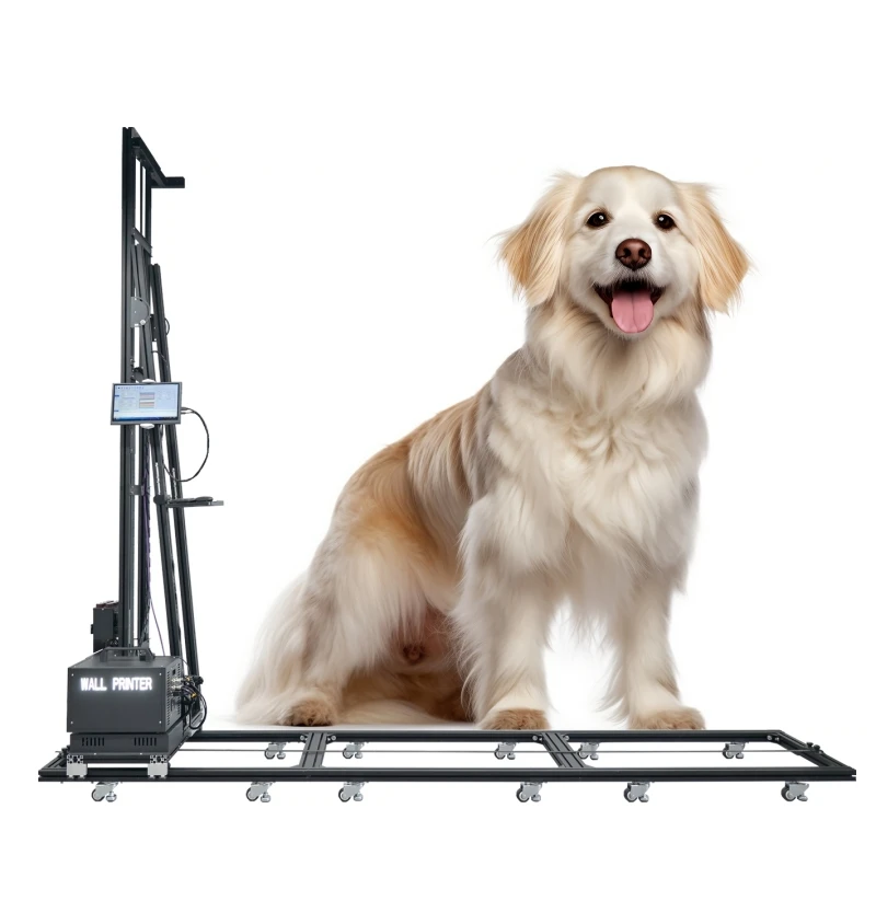 Chinese Wallpen 3D 5D Wall Printer Machine CMYK+W UV Vertical Wall Printing Machine Highly resolution Double DX10/DX7 heads