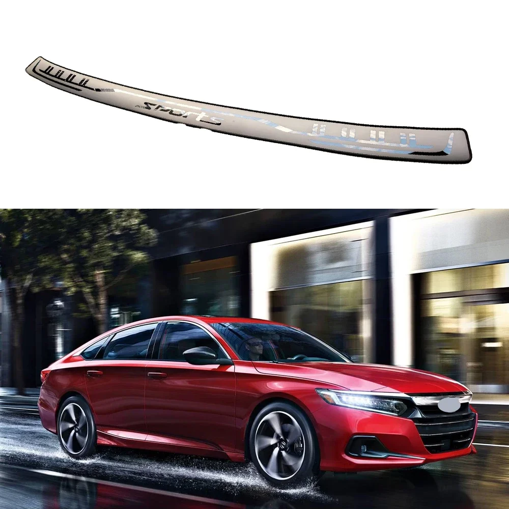 

Stainless Steel Trunk Trim Rear Bumper For Honda Accord 2018 2019 Protector Door Sill Scuff Plate Car Accessories 2022