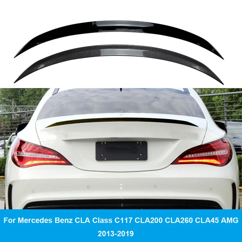 Glossy Car Rear Trunk Spoiler Wing Lip For Mercedes Benz CLA Class C117 CLA200 CLA260 CLA45 AMG 2013 - 2019 Tail Tailgate Lip