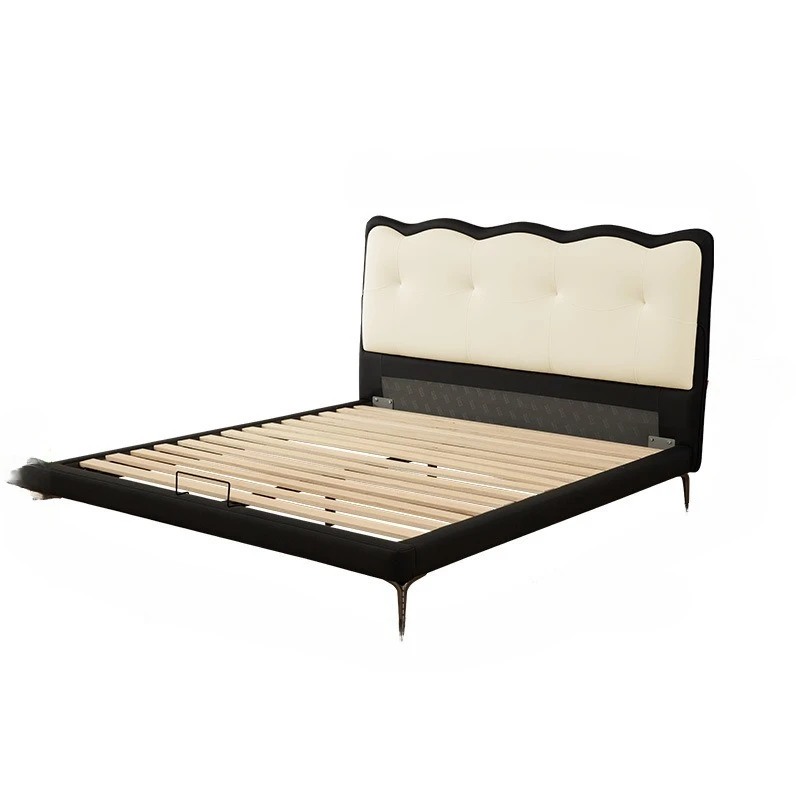

Fabric bed French retro wind technology cloth master bedroom double