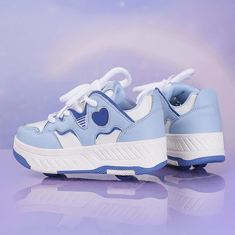 

New Viral Summer Heelys: Girls' 4-Wheel Detachable, Boys' 2-Wheel & Student Transformable Kids' Wheeled Skates