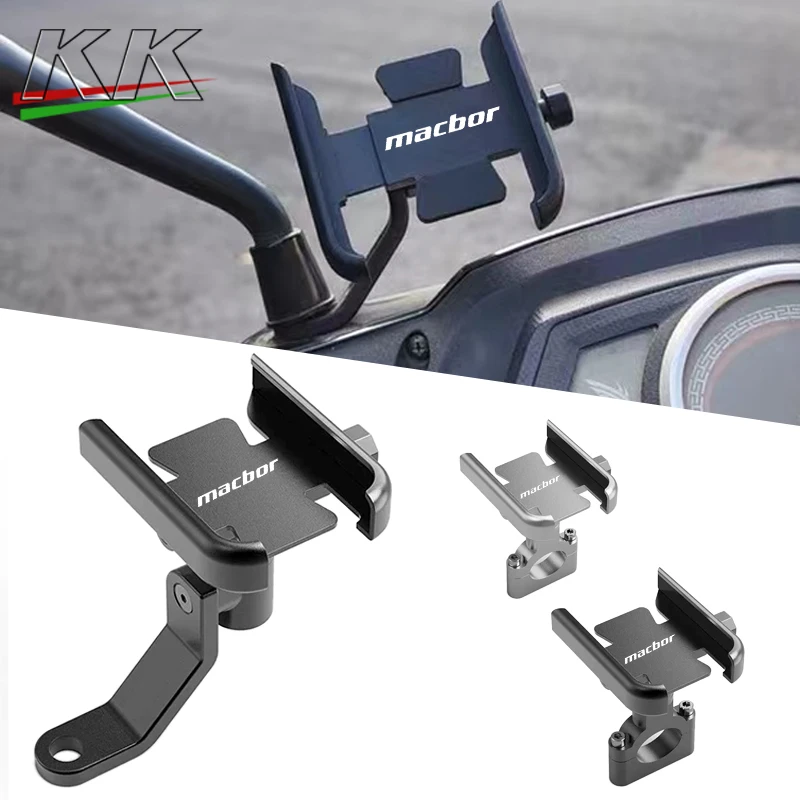 For Macbor Montana XR1 XR5 500 Rockster flat 125 Eight Mile 500 Scrambler Motorcycle CNC Mobile Phone Holder Bracket Stand 