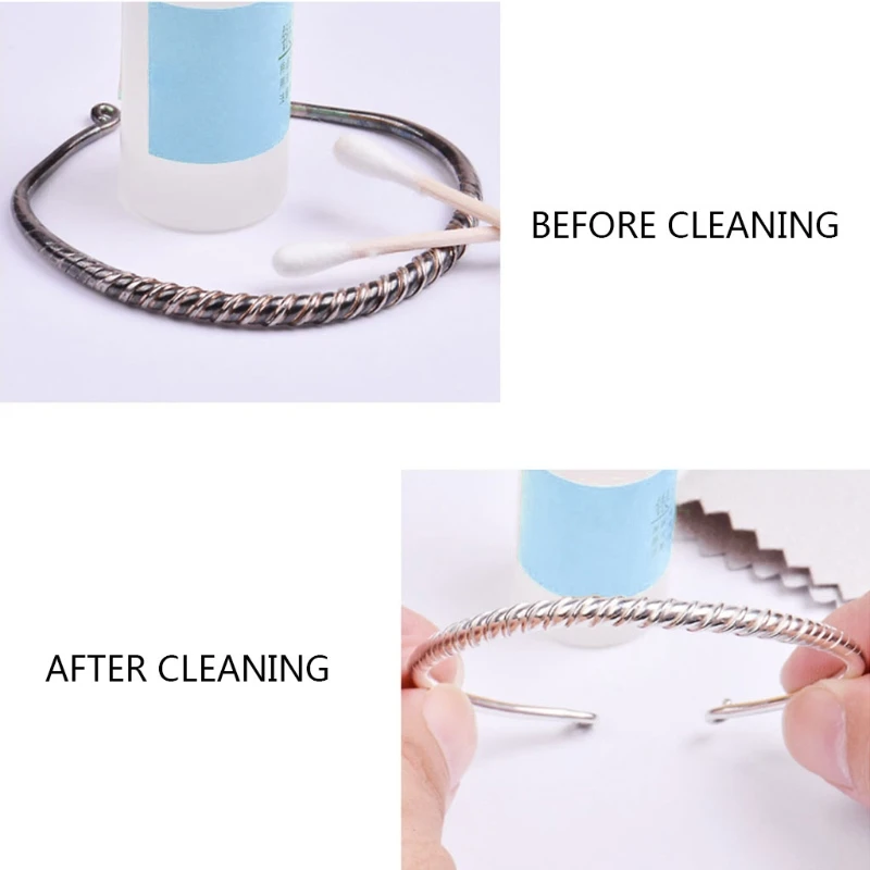 Jewelry Polish Cleaner & Tarnish Remover Cloth Use on Silver Jewelry Liquid