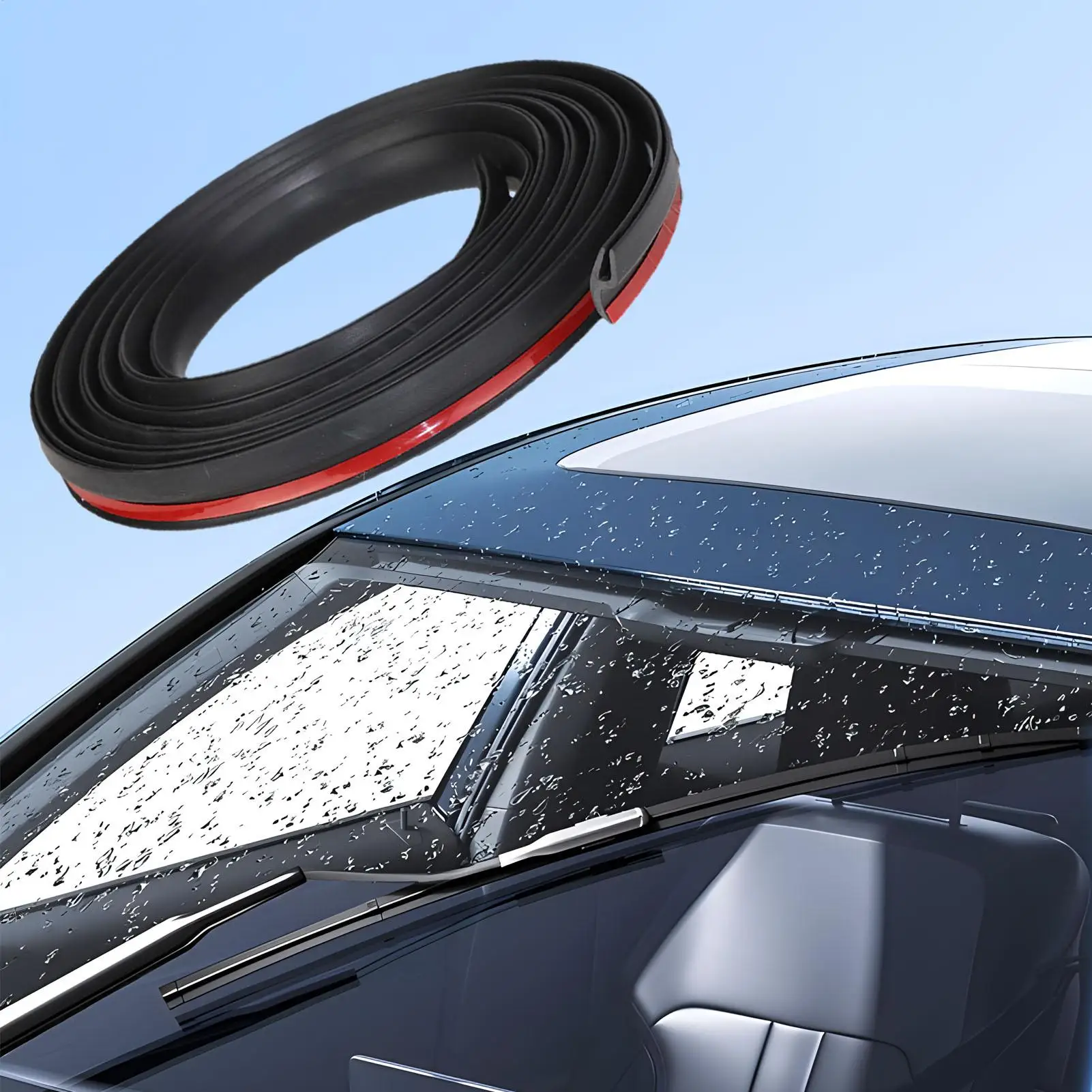 Auto-Gummidichtungsstreifen für Windschutzscheiben- und Türkanten, wetterfeste Fensterdichtung, praktische UV-beständige dekorative Paneel-Dichtung