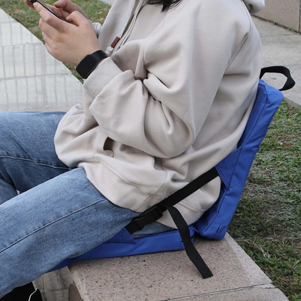 

Outdoor Chair Blue Color Oxford Cloth Foldable Camping Garden Portable Chair Cushion Lightweight Portable Durable Use
