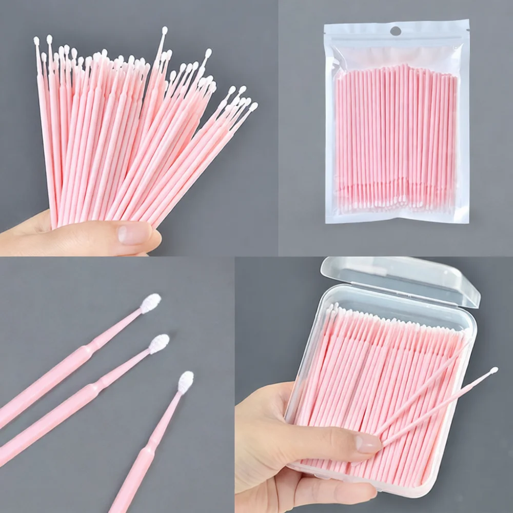 Precision Nano Cotton Swabs For Lash Extensions Microblading Cleaning Cosmetic Disposable Applicator Tip Makeup Beauty Tool