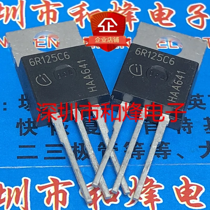 5PCS-10PCS 6R125C6 IPP60R125C6  TO-220 600V 30A  Original On Stock Quicky Shipping