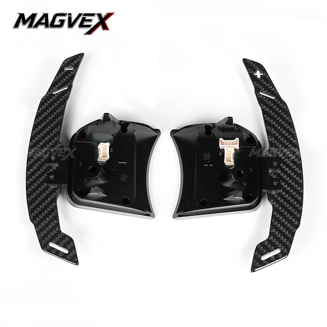 MAGVEX Fif For Fiat 500 Fiat 500X Fiat 500L Abarth 595 2015-2024 Abarth 453 Carbon Fiber Steering Wheel Magnetic Paddle Shifters