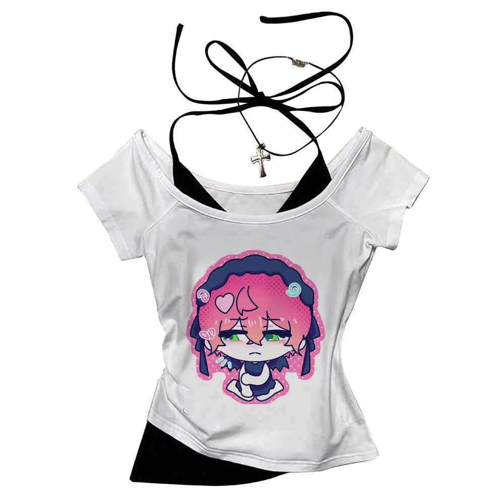 Alien Stage crop top girl goth anime grunge japanese gothic t-shirt cutecore gyaru vintage party summer