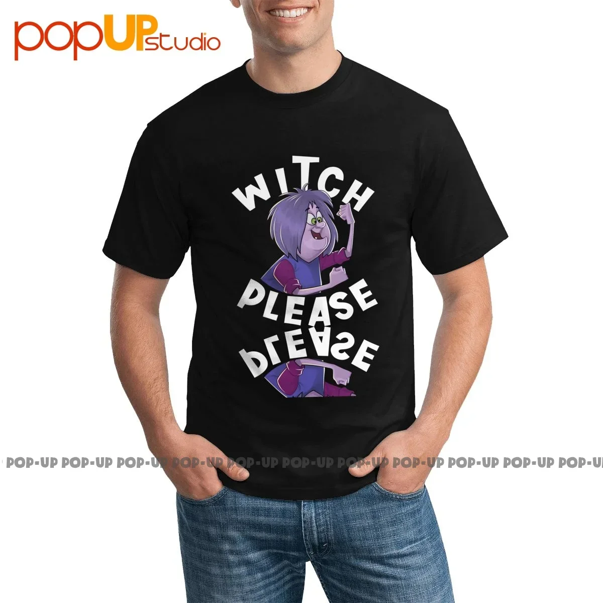 Pop Witch Please Mad Madam Mim Sword In The Stone Fairytale Movie Villain T-shirt Hip Hop Comfortable Tee Shirt