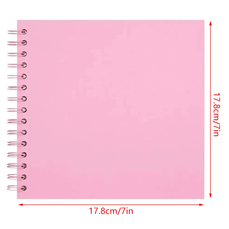 Hard Cover Blank Page DIY Scrapbook Photo Album With Thick Pages 7-inch Scrapbook For Wedding Anniversaries, Family Memories