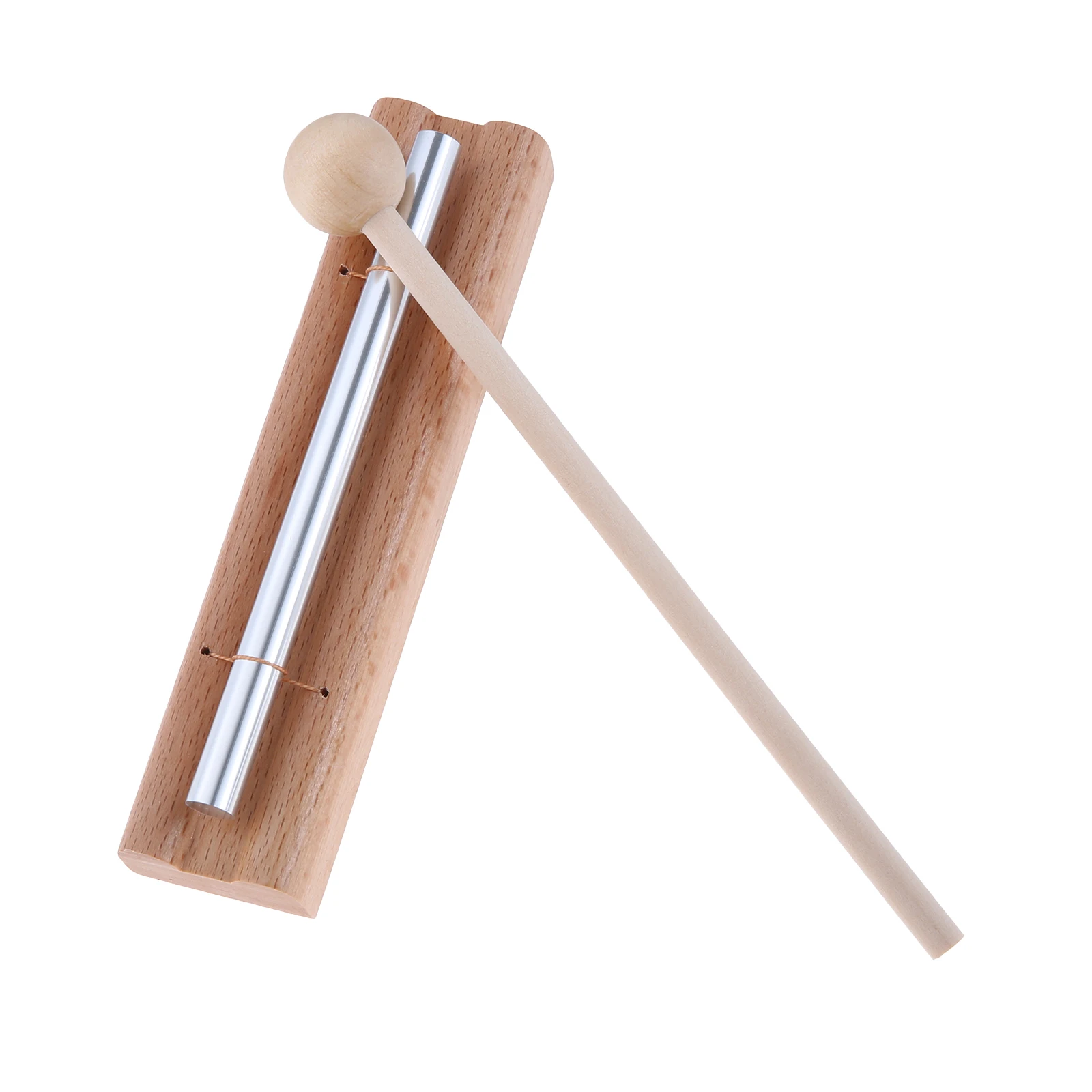 1-tone Beech Wood Tone Wind Chimes with Hammers for Mindfulness Meditation, Relaxation, Stress & Anxiety Relief, Chakra Healing