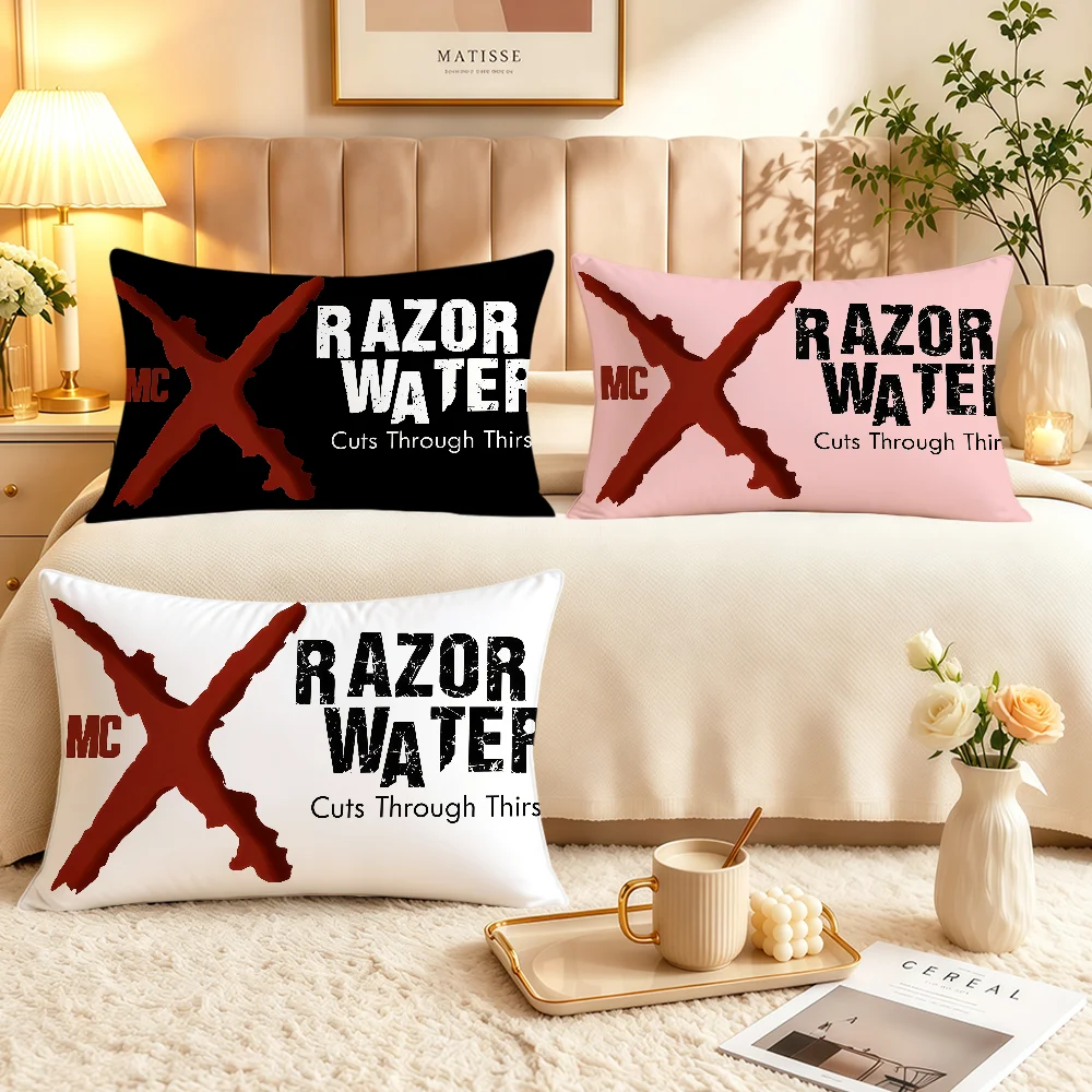 Razor Water Art Cool Fun Cushion Cover Soft Rectangle Pillowcover Home Sofa Living Room Decor Dorm Bedside Hogar Pillowcase Gift