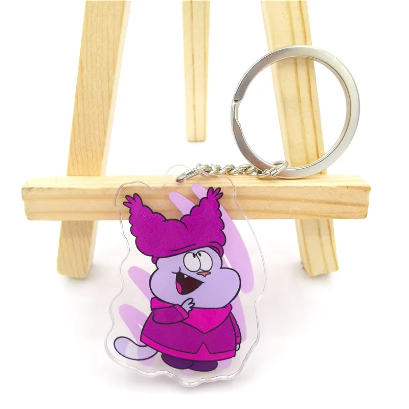 Chowder Cute Acrylic Keychain Cartoon Key Ring for Women's Backpacks Bags Car Jewelry Best Gift Id Badge Holder Gifts image 4