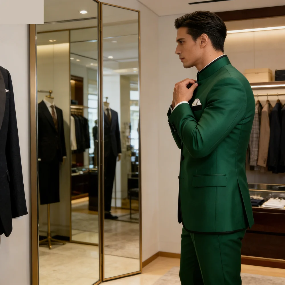 

Роскошный мужской морской костюм: высококачественный деловой смокинг для торжественных случаев, уникальный однобортный, с возможностью индивидуального пошива, из 2-х частей