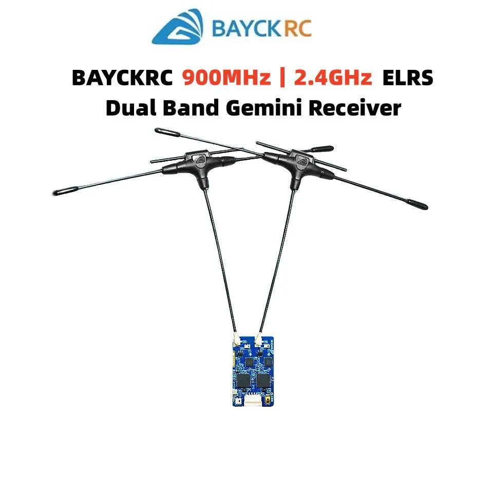 

BAYCKRC 900MHz 2.4GHz 915M ELRS Dual Band Gemini Receiver ExpressLRS RX TCXO For RC FPV Racing Long Range Drone Fixed Wing