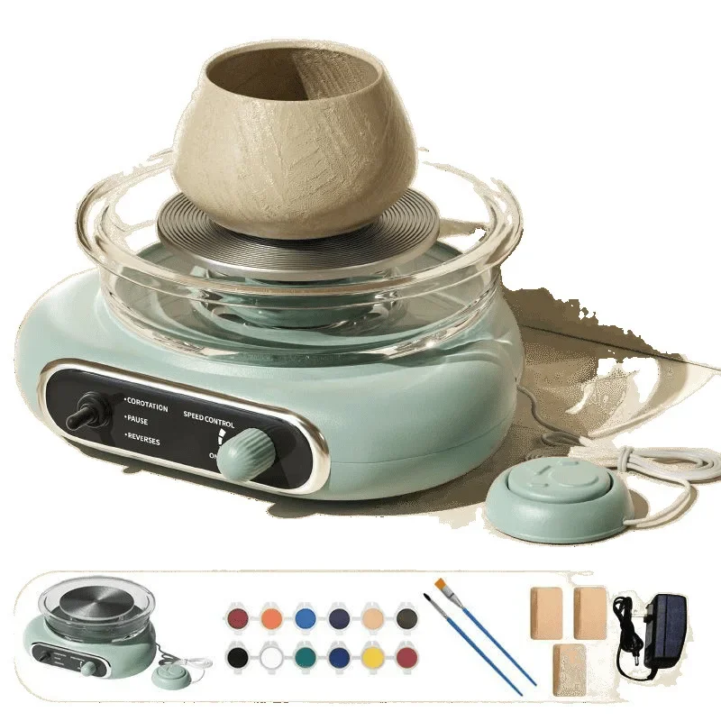 

New product electric no-burn simulation pottery machine stepless variable speed version adult DIY production equipment pottery