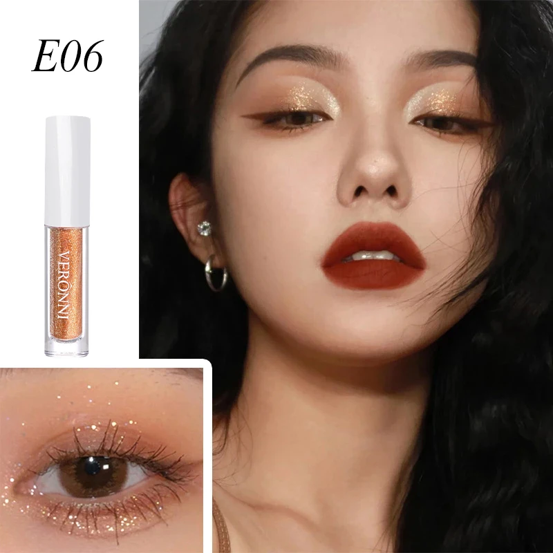 Fard à barrage liquide imperméable, éclat de diamant, paillettes monochromes durables, maquillage de ver à soie, éclat éclaircissant, Corée du Sud, 3 pièces