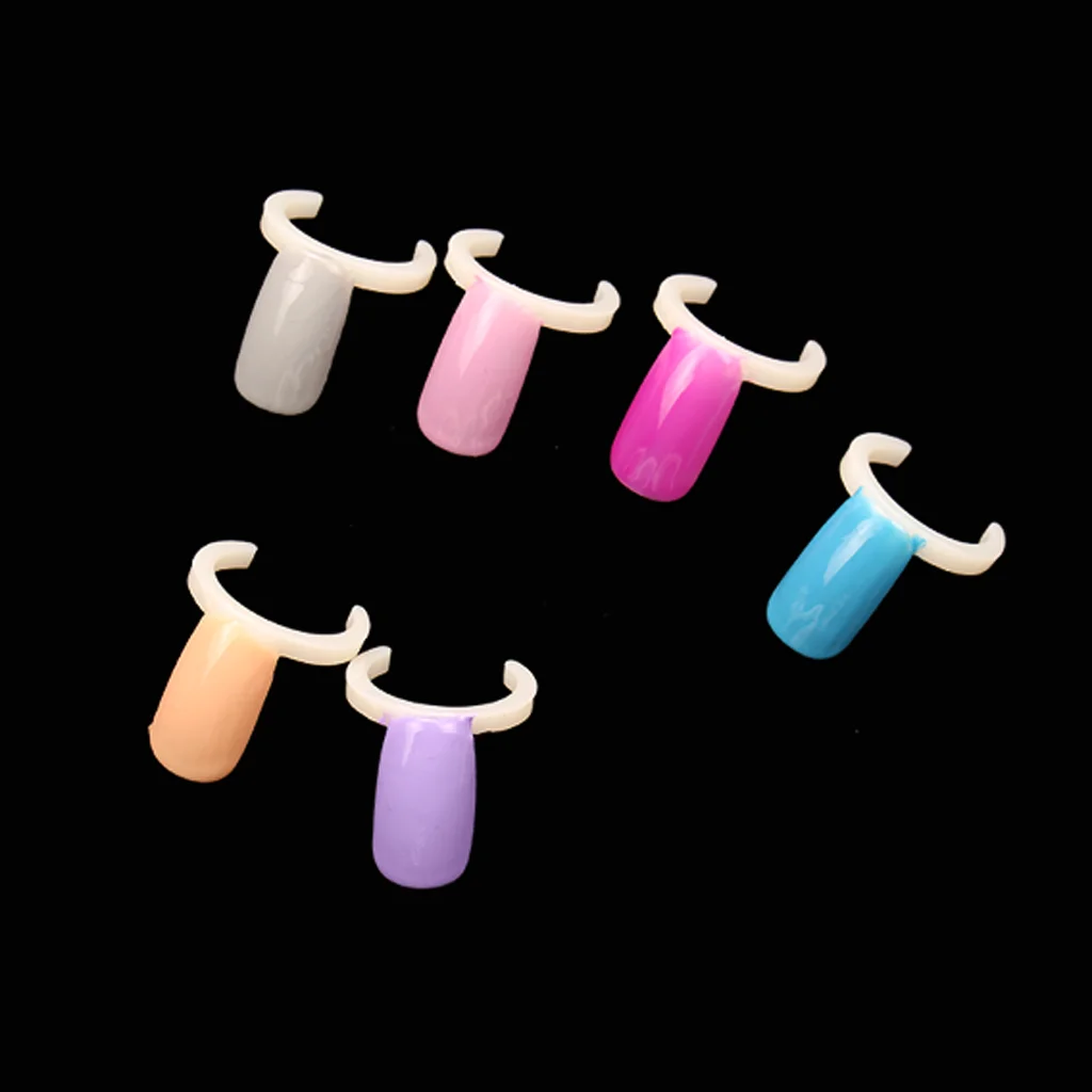 50개 손가락 천연 인조 네일 아트 디스플레이 연습 팁