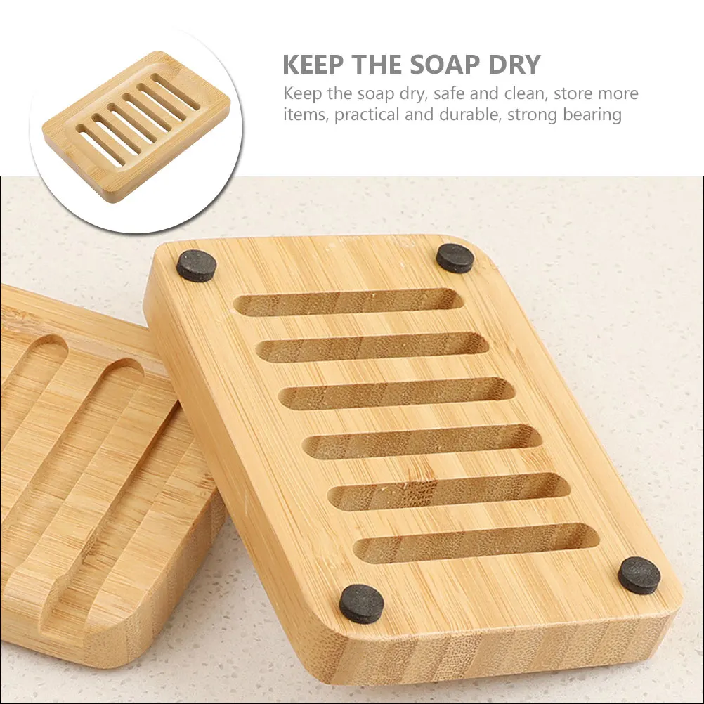 

Bathroom Soap Holder Draining Rack Light Brown Kitchen Sponge Stand Shower Tray Storage Vessel Long-lasting Use