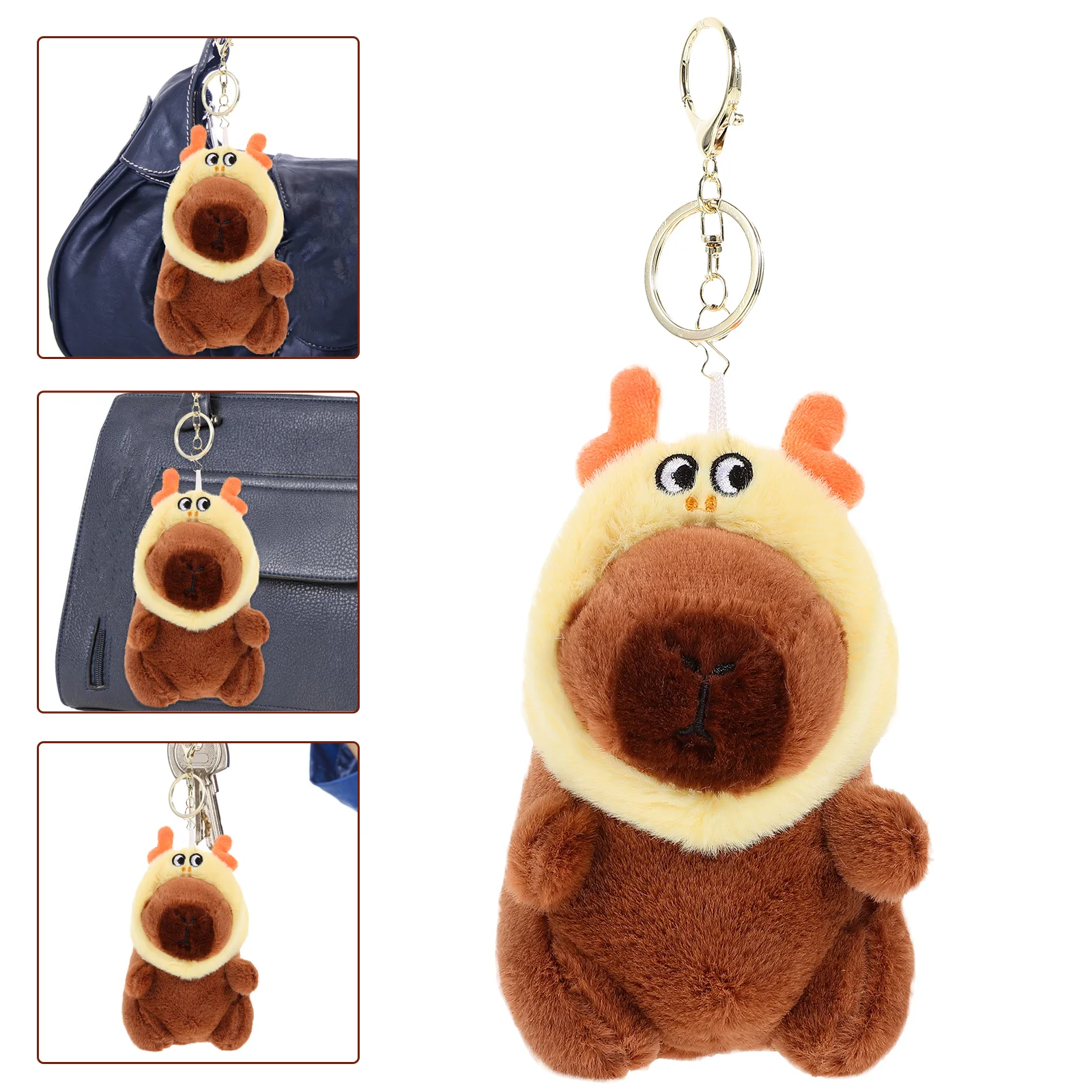 

Capybara Keychain Aesthetic Keychains Cute Plush Pendant Ring Child Adorable Bag