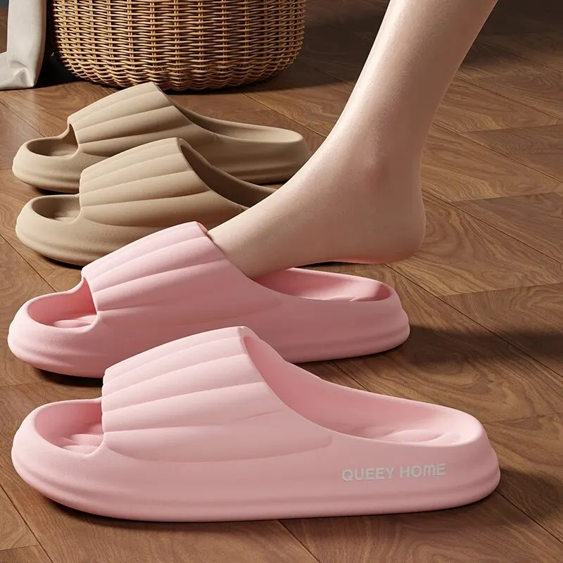 Feslishoet Women Soft Cloud Leak Water Slippers Simplicity Comfortable Indoor Outdoor Bathroom Fashion Anti Slip Mens Slipper