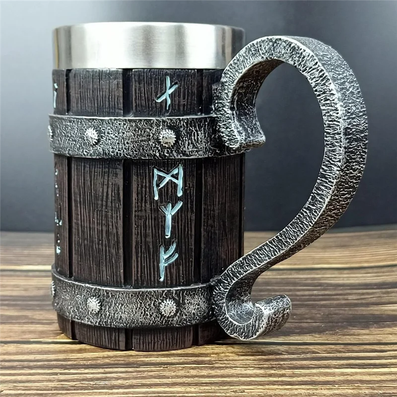 

Barrel Beer Cup Stainless Steel Hot Drinks Beer Mug Cold Brew Travel Mug With Airtight Lid Mesh Filter For Coffee-BEAU