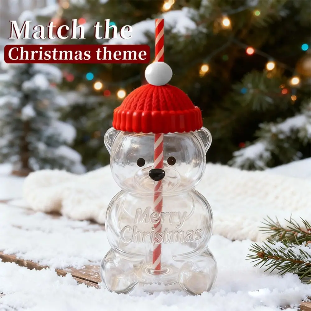 

Cute with Lid Bear Glass Cup Transparent Large Capacity Coffee Mugs Coffee Cup Home Bar