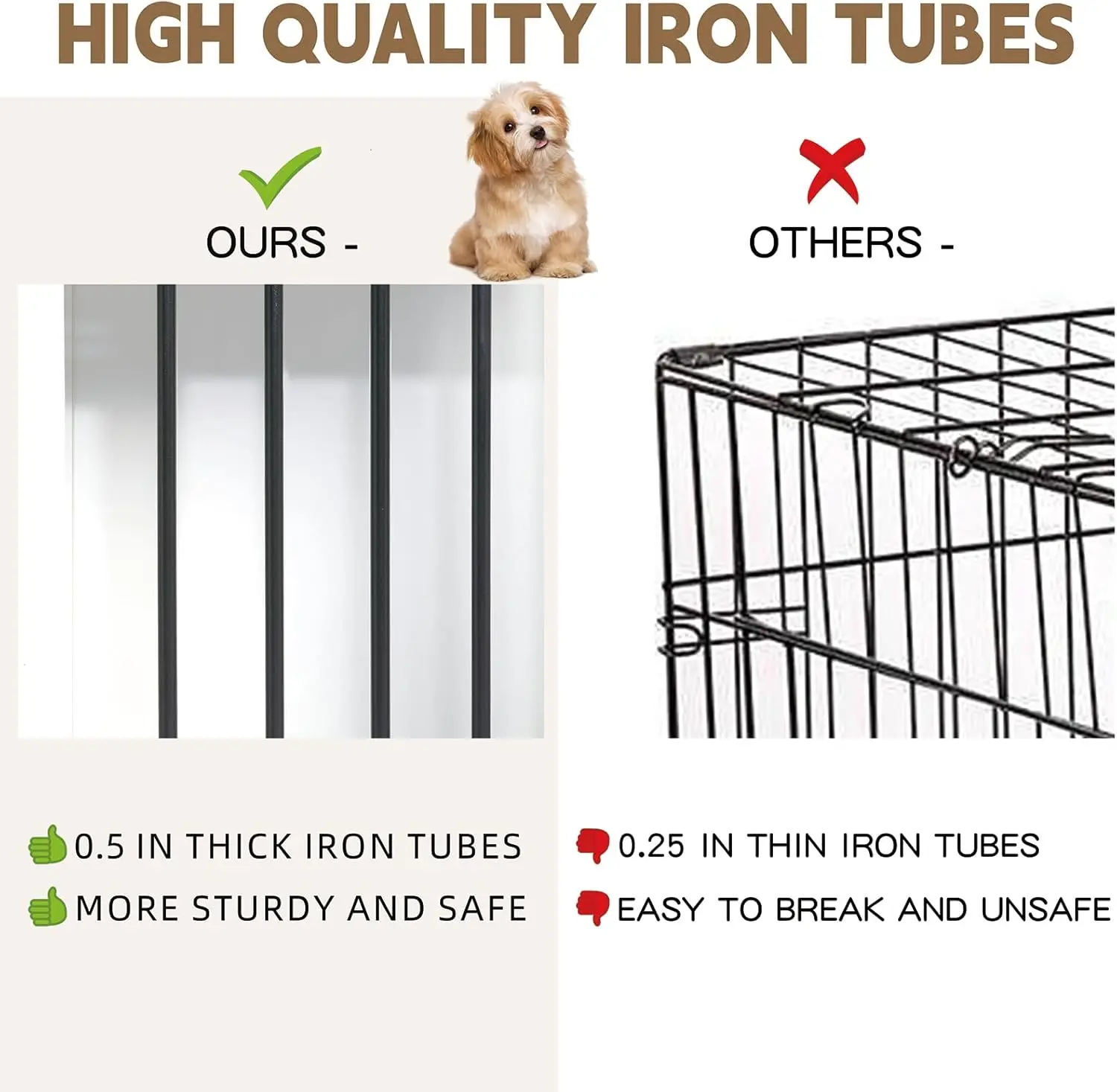 أثاث صندوق الكلاب بيت الكلب الخشبي ذو السلالات الكبيرة مع مقسم الغرفة و3 أدراج، أبواب مزدوجة طاولة نهاية صندوق الكلاب شديدة التحمل