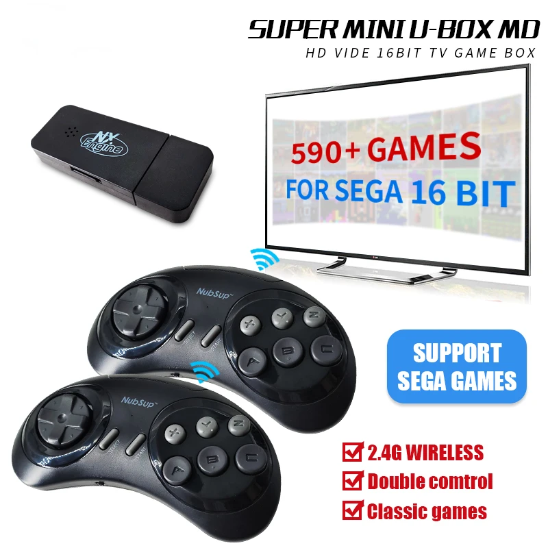 16-bit MD590 Wireless Dual 2.4G Home TV Game Console Retro Retro Game Console GBA Gamepad