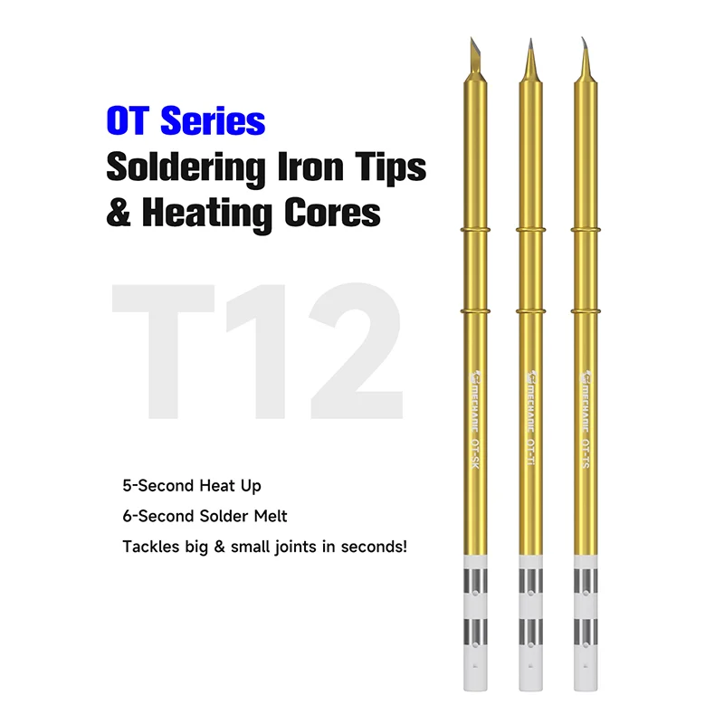 

Сменные нагревательные элементы (жала) MECHANIC 0T-TS SK TI для паяльника JBC 210, для ремонта мобильных телефонов, печатных плат и микросхем