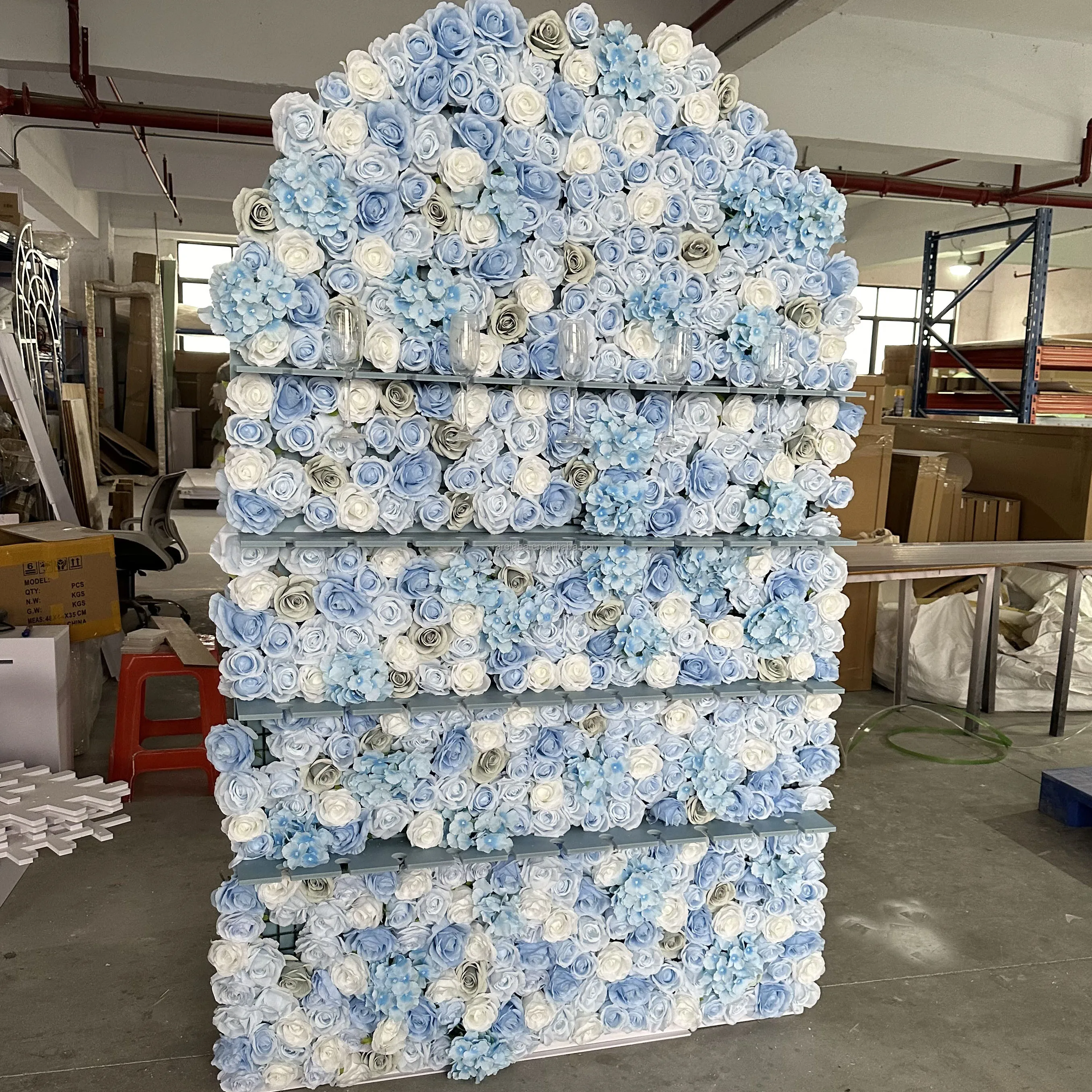 Wedding Display Decorative Supplies PVC Background Photography Champagne Wall Arch Champagne Background Wall