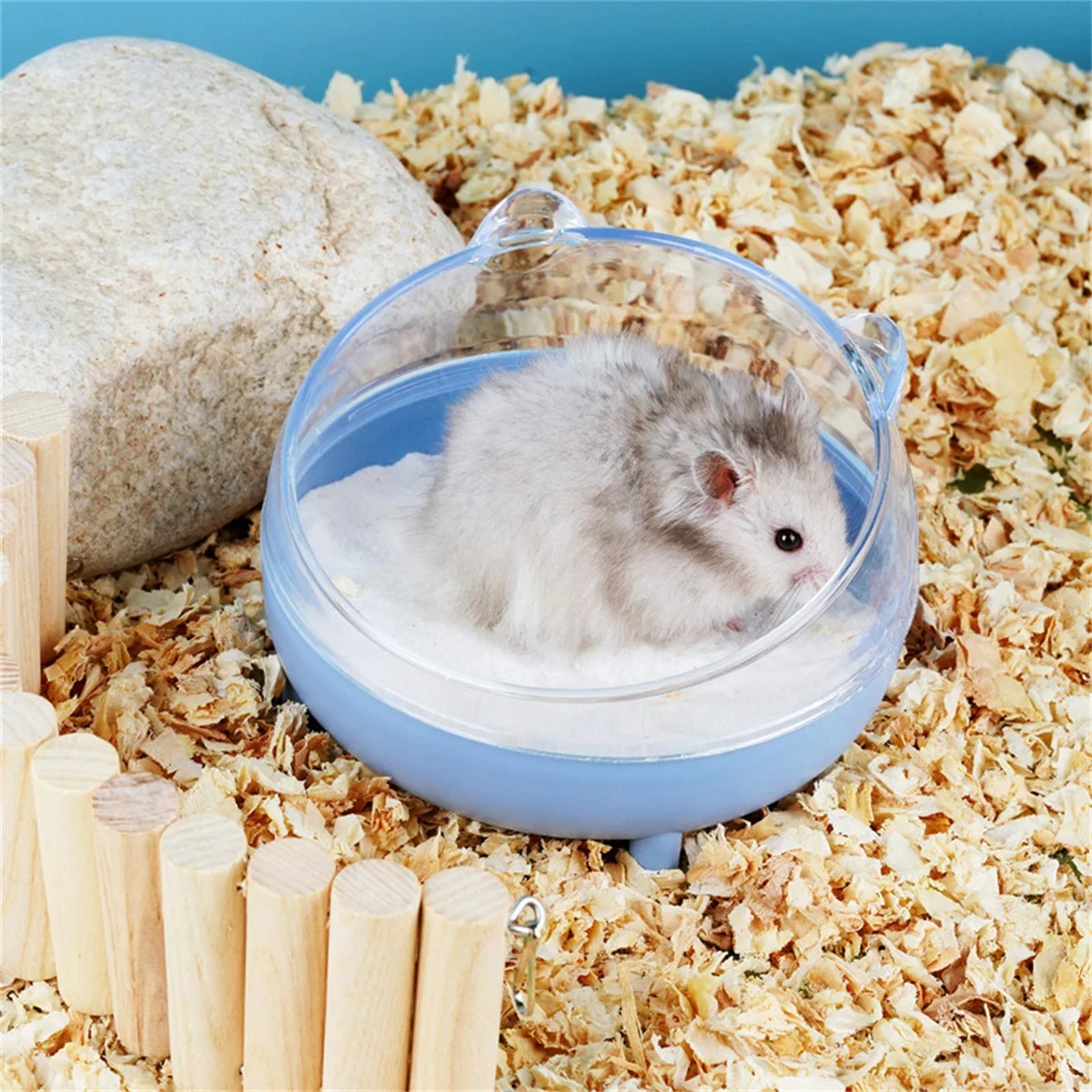 Hamster Bathroom House Sandbox Full Transparent Urine Sand Basin Bath Sand Container Pet Room Toy Small Pet Supplies Accessories