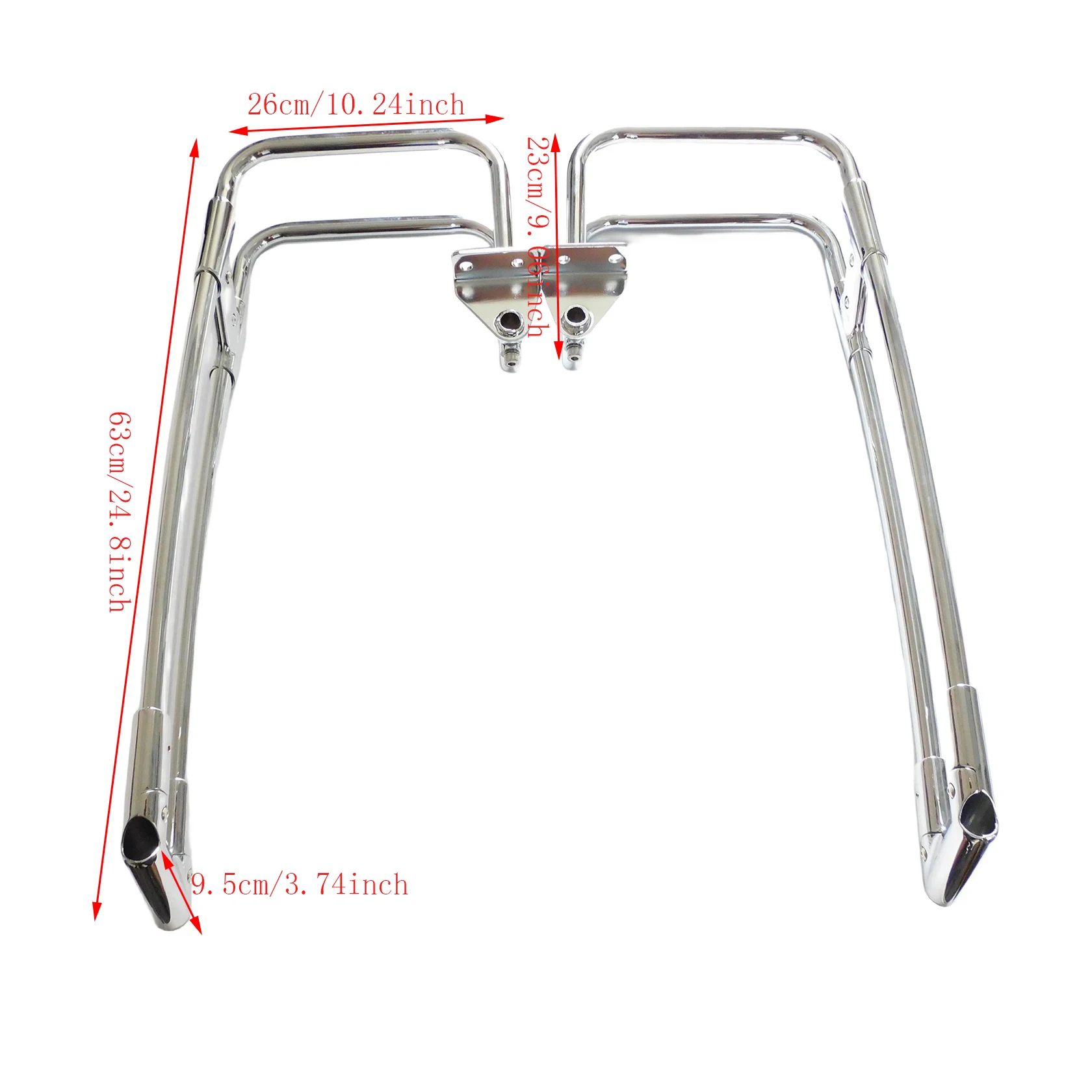 Motorcycle Saddlebag Guard Rails Chrome For Harley Touring Road King Electra Glide Ultra Classic Street Glide CVO Limited 14-Up