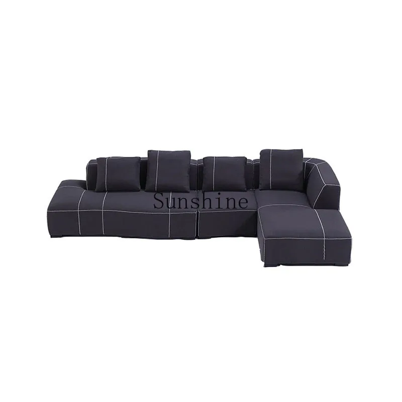 Italian minimalist special-shaped fabric sofa modern villa corner concubine seat combination