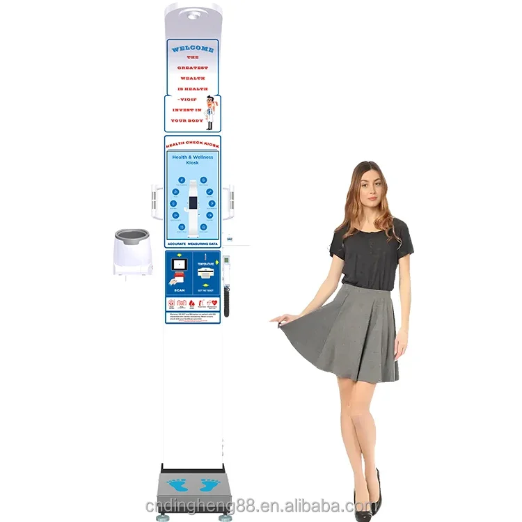 Electronic and smart bmi analysis coin operated height and weight scale for sale with body composition scale for human use