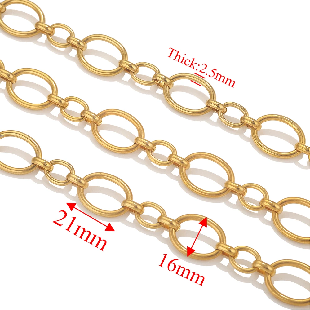 baizzx Stainless Steel Chain Gold 1 Meter 5