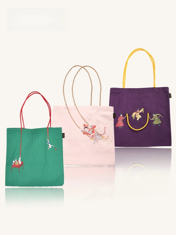 

Creative Museum Canvas Bag Single Shoulder Women's Bag National Style Student Cultural Creative Gift for Girlfriend Birthday