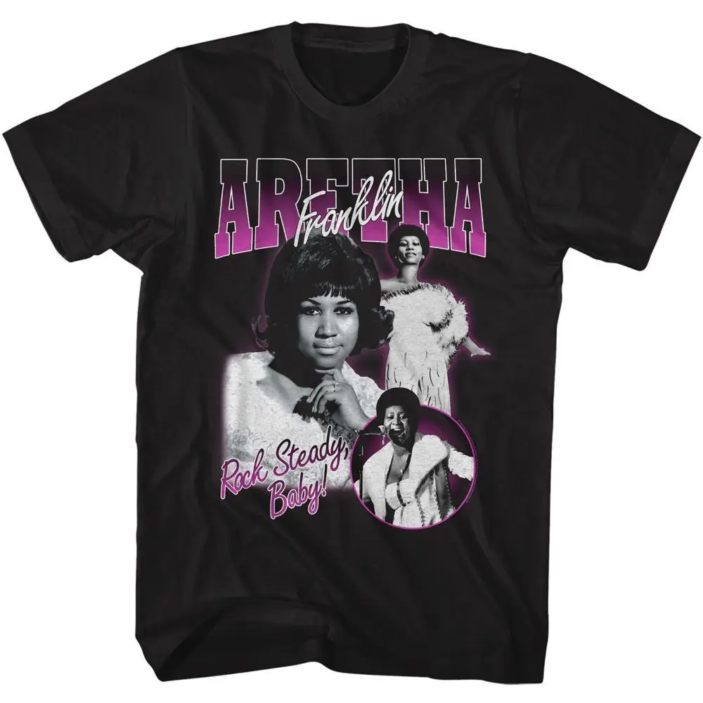 

Aretha Franklin Rock Steady Baby Collage Music T Shirt