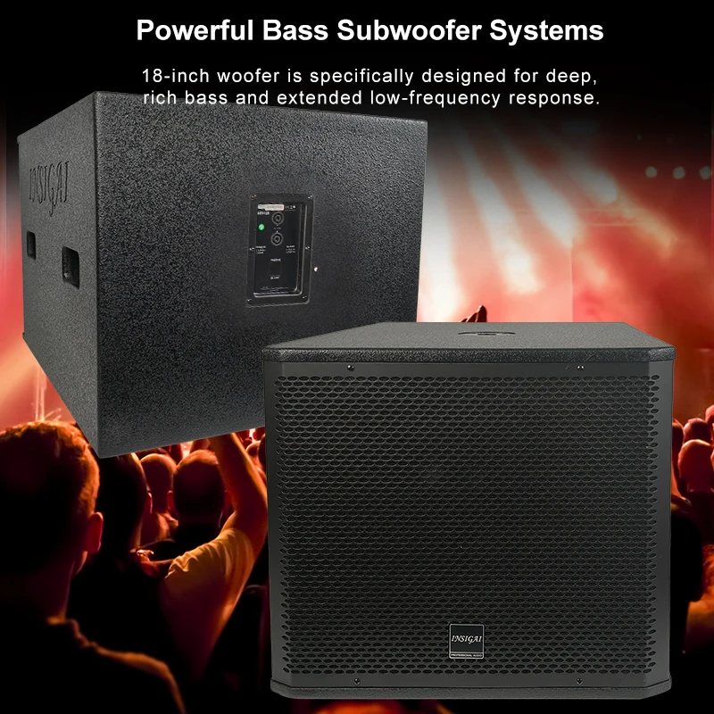 New 2400W Neodymium Speaker Professional Indoor Concerts Stage Performance Passive High Powerful Subwoofer 18 Inch Bass Speaker