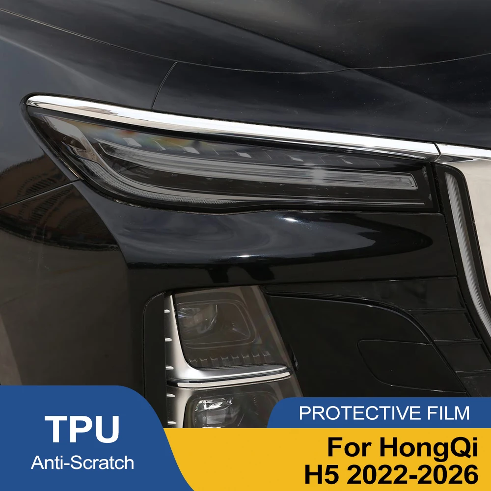 

Для HONGQI H5 2022-2026: Комплект защитной пленки из ТПУ/ППФ для фар, глянцевый черный, предварительно вырезанный, с защитой от царапин, виниловое покрытие