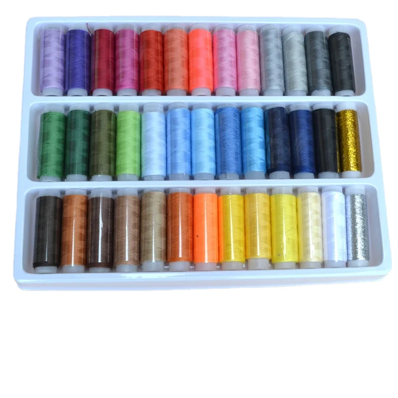 

39-Color 150m Sewing Thread Set Fixed Color Silver Gold Embroidery Household Tailor Supplies Crafts diy